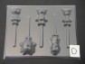491sp Danny Tiger Friends Chocolate Candy Lollipop Mold FACTORY SECOND